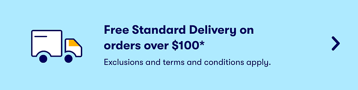 Free delivery when you spend $100 or more. Terms and conditions apply
